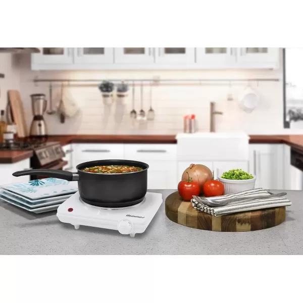 imageElite Gourmet ESB301C Countertop Single Coiled Burner 1100 Watts Electric Hot Plate Temperature Controls Power Indicator Lights Easy to Clean BlackCast Single