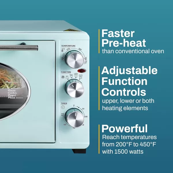 imageElite Gourmet ETO4510M French Door 475Qt 18Slice Convection Oven 4Control Knobs Bake Broil Toast Rotisserie Keep Warm Includes 2 x 14quot Pizza Racks Stainless Steel8 Slice  30L