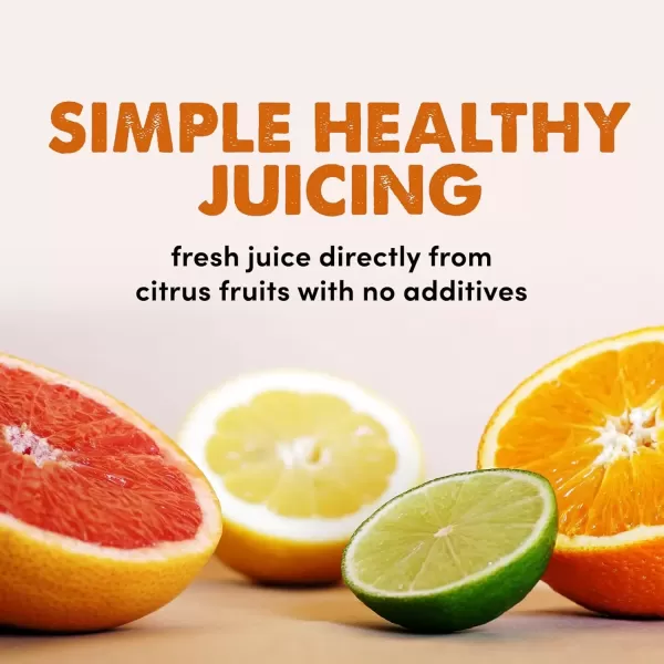 imageElite Gourmet ETS411 BPAFree Electric Citrus Juicer Extractor Compact Large Volume Pulp Control Oranges Lemons Limes Grapefruits with Easy Pour Spout 16 oz WhiteStainless Steel