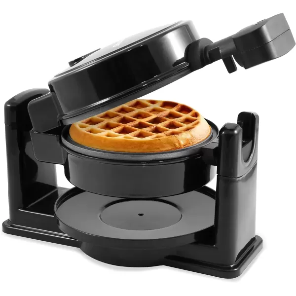 imageElite Gourmet EWM015M Electric Nonstick 45inch Mini Waffle Maker Belgian Waffles Compact Design Hash Browns Keto Snacks Sandwich Eggs Easy to Clean MintBlack