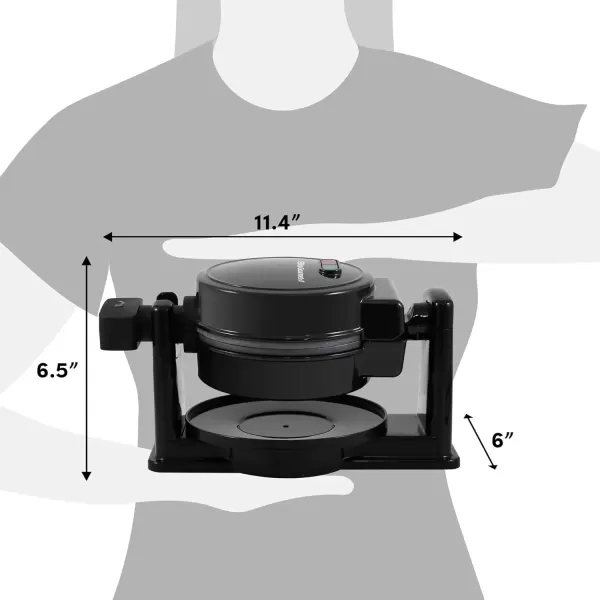 imageElite Gourmet EWM015M Electric Nonstick 45inch Mini Waffle Maker Belgian Waffles Compact Design Hash Browns Keto Snacks Sandwich Eggs Easy to Clean MintBlack