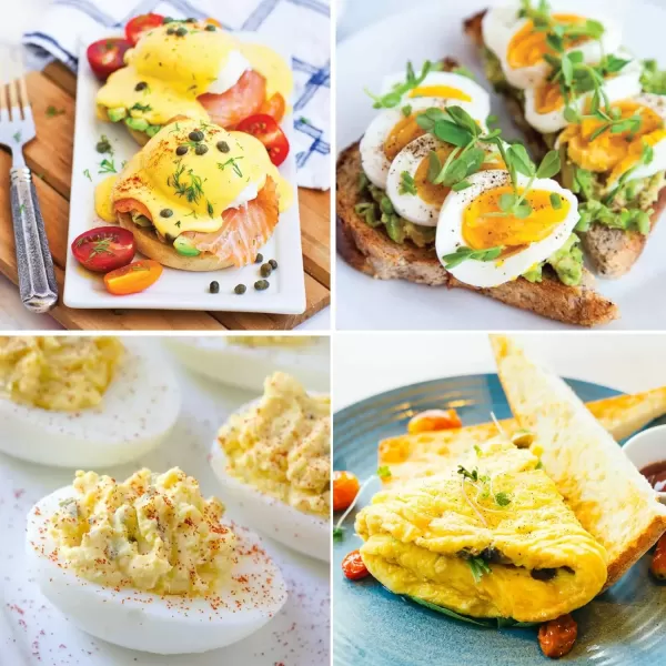 imageElite Gourmet Easy Electric 7 Egg Capacity Cooker Poacher Omelet Maker Scrambled Soft Medium Hard Boiled with Auto ShutOff and Buzzer BPA FreeWhite