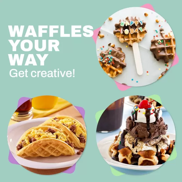 imageElite Gourmet Electric 3in1 Nonstick 1Inch Thick Belgian Waffle ampamp GrillSandwich Maker Removable Plates Easy to Clean Paninis Snacks Burgers and more RedMint