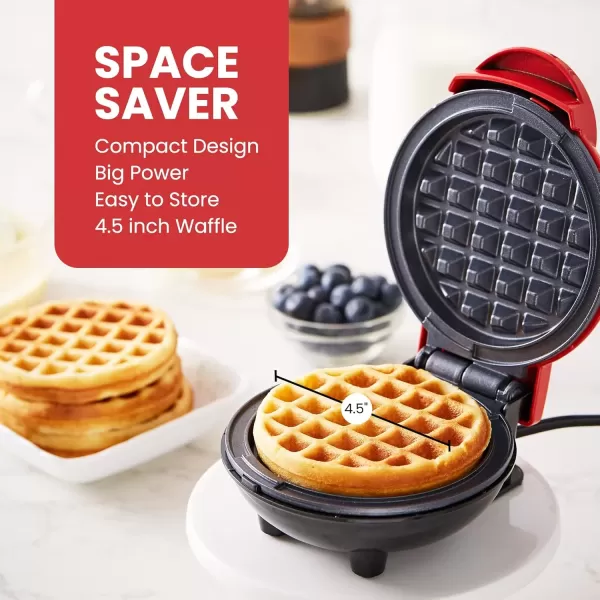 imageElite Gourmet Electric 3in1 Nonstick 1Inch Thick Belgian Waffle ampamp GrillSandwich Maker Removable Plates Easy to Clean Paninis Snacks Burgers and more RedRed