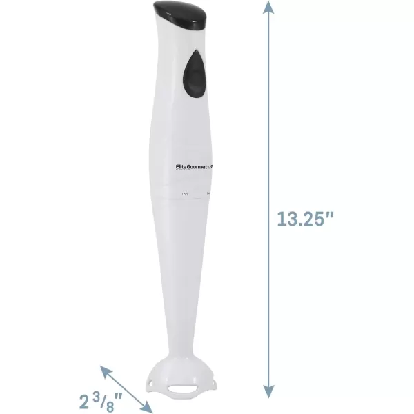 imageElite Gourmet Electric Immersion Hand Blender Mixer Chopper 1Touch Control Multi Purpose Hand Blender Stick Mixer Chopper 150 Watts OneTouch Control For Soups Sauces Baby Food RedWhite