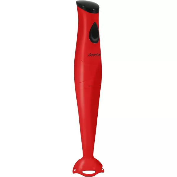 imageElite Gourmet Electric Immersion Hand Blender Mixer Chopper 1Touch Control Multi Purpose Hand Blender Stick Mixer Chopper 150 Watts OneTouch Control For Soups Sauces Baby Food RedRed