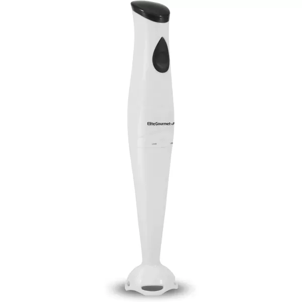 imageElite Gourmet Electric Immersion Hand Blender Mixer Chopper 1Touch Control Multi Purpose Hand Blender Stick Mixer Chopper 150 Watts OneTouch Control For Soups Sauces Baby Food RedWhite
