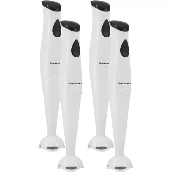imageElite Gourmet Electric Immersion Hand Blender Mixer Chopper 1Touch Control Multi Purpose Hand Blender Stick Mixer Chopper 150 Watts OneTouch Control For Soups Sauces Baby Food RedWhite
