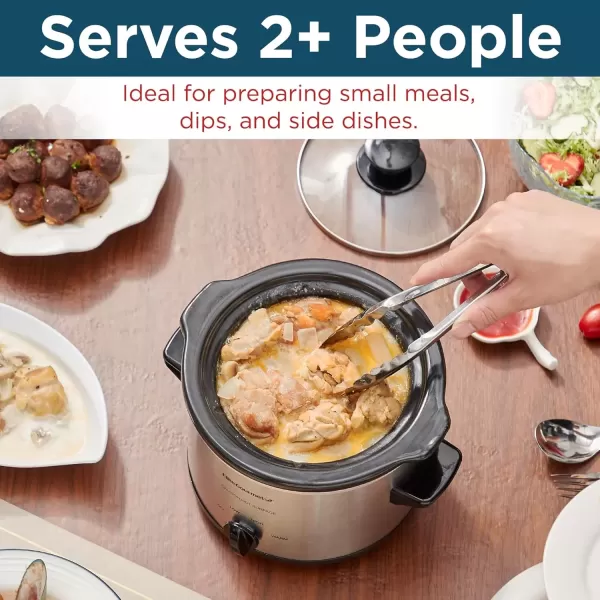 imageElite Gourmet MST250XS Electric Slow Cooker Ceramic Pot Adjustable Temp Entrees Sauces Stews ampamp Dips Dishwasher Safe Glass Lid ampamp Crock 15 Quart Stainless SteelStainless Steel