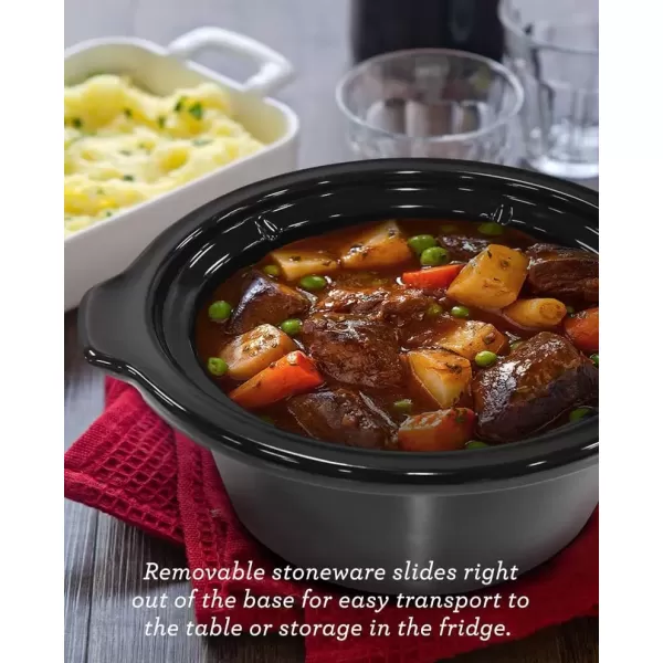 imageElite Gourmet MST250XS Electric Slow Cooker Ceramic Pot Adjustable Temp Entrees Sauces Stews ampamp Dips Dishwasher Safe Glass Lid ampamp Crock 15 Quart Stainless SteelStainless Steel