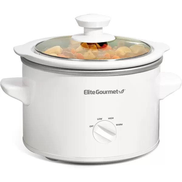 imageElite Gourmet MST250XS Electric Slow Cooker Ceramic Pot Adjustable Temp Entrees Sauces Stews ampamp Dips Dishwasher Safe Glass Lid ampamp Crock 15 Quart Stainless SteelWhite