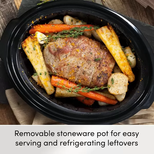 imageElite Gourmet MST900D Digital Programmable Slow Cooker Oval Adjustable Temp Entrees Sauces Stews ampamp Dips Dishwasher Safe Glass Lid ampamp Crock 85 Quart Stainless Steel