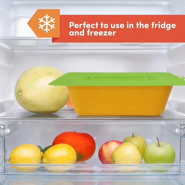 imageElite Gourmet MaxiMatic ECL3016 Rectangular Silicone Suction Lids and Food Covers Fits various sizes of casseroles baking pans dishes or containers Set of 3 MulticolorRectangular Lids