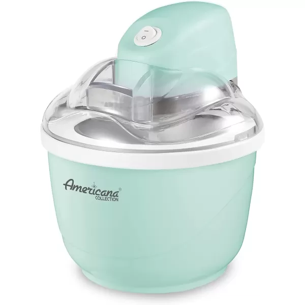 imageElite Gourmet Old Fashioned 4 Quart Vintage Wood Bucket Electric Ice Cream Maker Machine Appalachian Bonus Classic DieCast Hand Crank for Churning Uses Ice and Rock Salt Churns Ice Cream in MinuteSpearmint