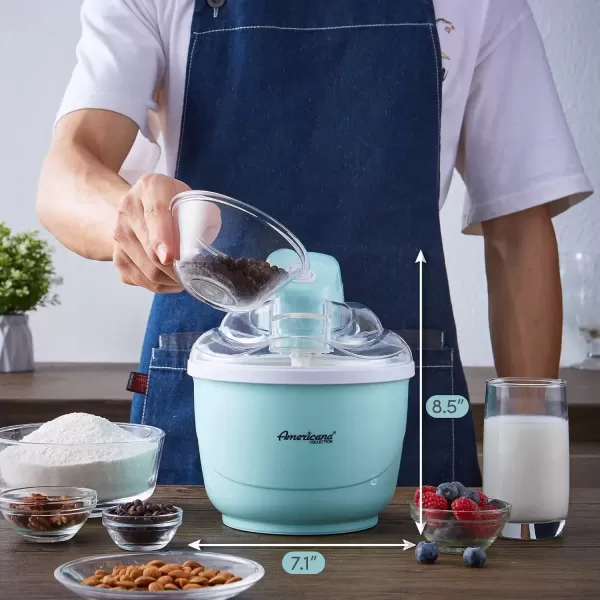 imageElite Gourmet Old Fashioned 4 Quart Vintage Wood Bucket Electric Ice Cream Maker Machine Appalachian Bonus Classic DieCast Hand Crank for Churning Uses Ice and Rock Salt Churns Ice Cream in MinuteSpearmint