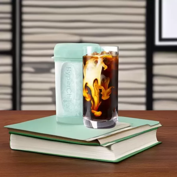 imageHyperChiller HC3 Patented Iced CoffeeBeverage Cooler NEW IMPROVEDSTRONGER AND MORE DURABLE Ready in One Minute Reusable for Iced Tea Wine Spirits Alcohol Juice 125 Oz BlackSpearmint
