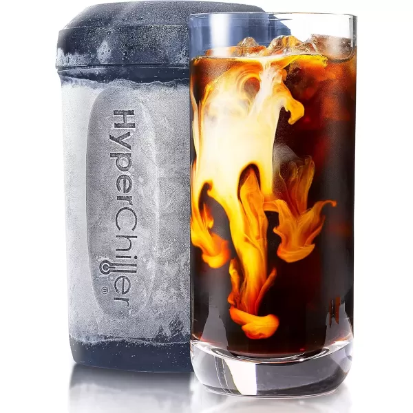 imageHyperChiller The Original but NEW StainlessSteel HC2SS Patented Iced CoffeeBeverage Cooler Ready in One Minute Reusable for Iced Tea Wine Spirits Alcohol Juice 125 oz Stainless SteelSlate Blue