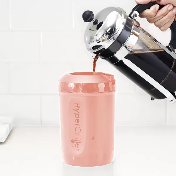 imageHyperChiller The Original but NEW StainlessSteel HC2SS Patented Iced CoffeeBeverage Cooler Ready in One Minute Reusable for Iced Tea Wine Spirits Alcohol Juice 125 oz Stainless SteelRose Gold