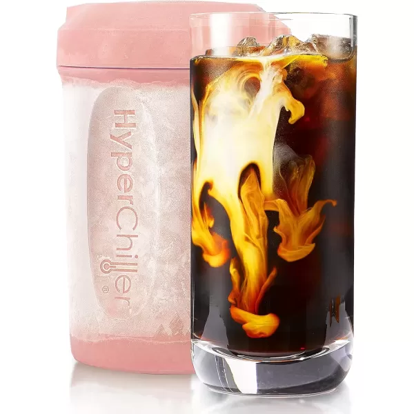 imageHyperChiller The Original but NEW StainlessSteel HC2SS Patented Iced CoffeeBeverage Cooler Ready in One Minute Reusable for Iced Tea Wine Spirits Alcohol Juice 125 oz Stainless SteelRose Gold