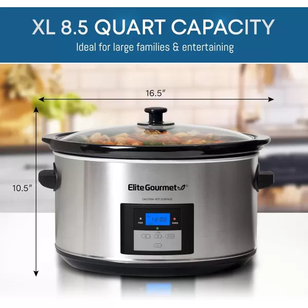 imageMST900D Digital Programmable XL Jumbo Slow CookerStainless Steel