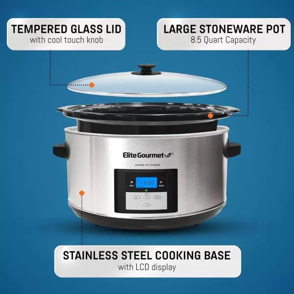 imageMST900D Digital Programmable XL Jumbo Slow CookerStainless Steel
