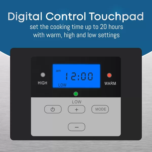 imageMST900D Digital Programmable XL Jumbo Slow CookerStainless Steel