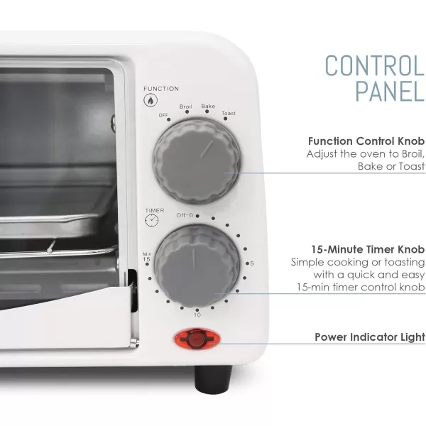 imageMaxiMatic ETO113 Elite Cuisine 2Slice Toaster Oven with 15 Minute Timer White