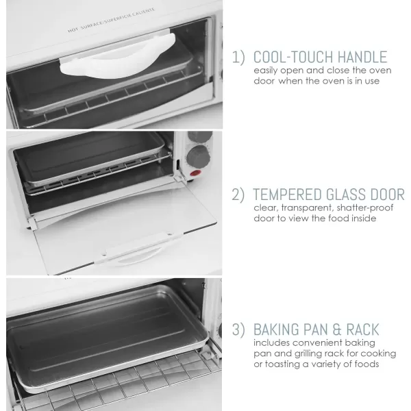 imageMaxiMatic ETO113 Elite Cuisine 2Slice Toaster Oven with 15 Minute Timer White