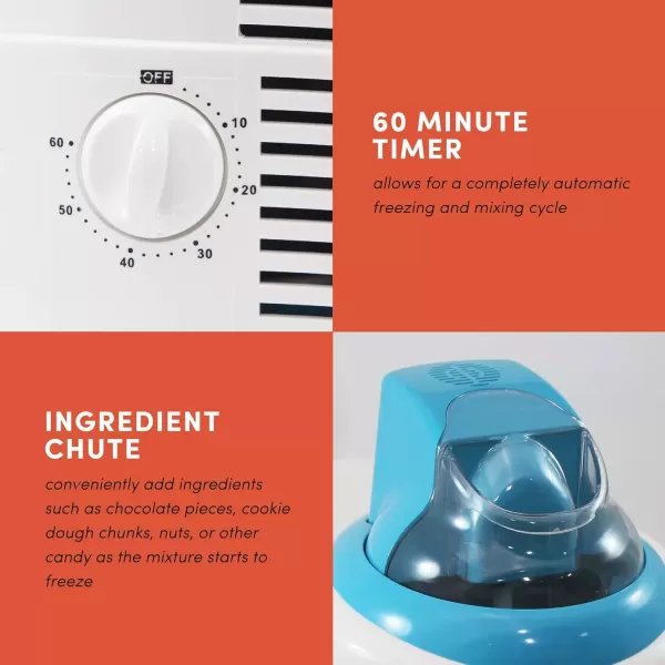 imageMaxiMatic Mr Freeze EIM550BL 15 Quart Ice Cream Maker with Compressor Blue