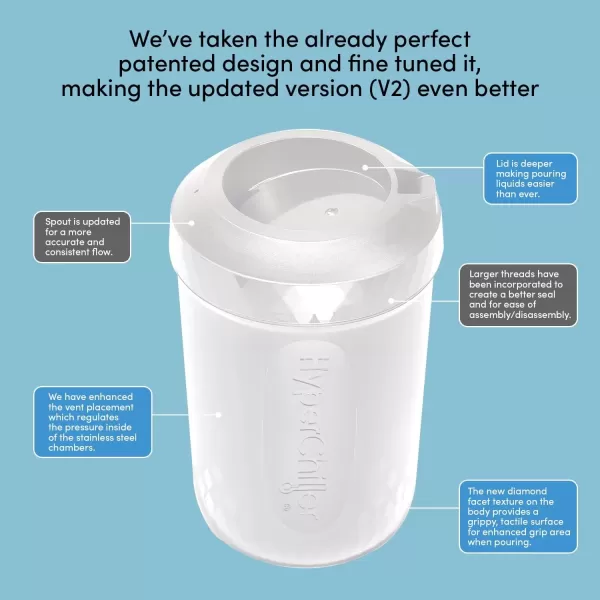 imageNEW HyperChiller SLIM HBC100SS Dual Wall Vacuum Insulated Slim Can Cooler Beer Soda Energy Drinks Seltzer Wine Cooler Fits All Standard 12 OZ Slim Cans Cup Holder Friendly Stainless SteelWhite