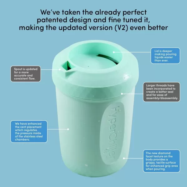 imageNEW HyperChiller SLIM HBC100SS Dual Wall Vacuum Insulated Slim Can Cooler Beer Soda Energy Drinks Seltzer Wine Cooler Fits All Standard 12 OZ Slim Cans Cup Holder Friendly Stainless SteelMint