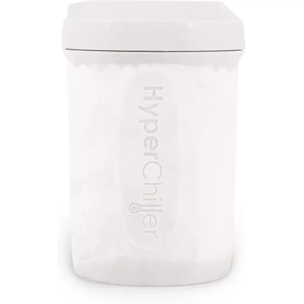 imageNEW HyperChiller SLIM HBC100SS Dual Wall Vacuum Insulated Slim Can Cooler Beer Soda Energy Drinks Seltzer Wine Cooler Fits All Standard 12 OZ Slim Cans Cup Holder Friendly Stainless SteelWhite