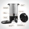 imageElite Gourmet CCM040 Stainless Steel 40 Cup Coffee Urn Removable Filter For Easy Cleanup Two Way Dispenser with CoolTouch Handles Electric Coffee Maker Urn Stainless Steel40 Cup
