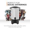 imageElite Gourmet CCM040 Stainless Steel 40 Cup Coffee Urn Removable Filter For Easy Cleanup Two Way Dispenser with CoolTouch Handles Electric Coffee Maker Urn Stainless Steel40 Cup