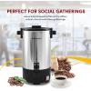 imageElite Gourmet CCM040 Stainless Steel 40 Cup Coffee Urn Removable Filter For Easy Cleanup Two Way Dispenser with CoolTouch Handles Electric Coffee Maker Urn Stainless Steel30 Cup