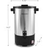 imageElite Gourmet CCM040 Stainless Steel 40 Cup Coffee Urn Removable Filter For Easy Cleanup Two Way Dispenser with CoolTouch Handles Electric Coffee Maker Urn Stainless Steel30 Cup