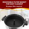 imageElite Gourmet CCM040 Stainless Steel 40 Cup Coffee Urn Removable Filter For Easy Cleanup Two Way Dispenser with CoolTouch Handles Electric Coffee Maker Urn Stainless Steel30 Cup
