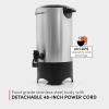 imageElite Gourmet CCM040 Stainless Steel 40 Cup Coffee Urn Removable Filter For Easy Cleanup Two Way Dispenser with CoolTouch Handles Electric Coffee Maker Urn Stainless Steel40 Cup