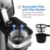 imageElite Gourmet EC008 Classic Stovetop Coffee Percolator Glass Clear Brew Progress Knob CoolTouch Handle Cordless Serve 8Cup Stainless SteelBlack