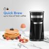 imageElite Gourmet EC008 Classic Stovetop Coffee Percolator Glass Clear Brew Progress Knob CoolTouch Handle Cordless Serve 8Cup Stainless SteelBlack