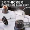 imageElite Gourmet EC008 Classic Stovetop Coffee Percolator Glass Clear Brew Progress Knob CoolTouch Handle Cordless Serve 8Cup Stainless SteelGlass