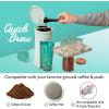 imageElite Gourmet EC008 Classic Stovetop Coffee Percolator Glass Clear Brew Progress Knob CoolTouch Handle Cordless Serve 8Cup Stainless SteelMint