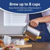 imageElite Gourmet EC008 Classic Stovetop Coffee Percolator Glass Clear Brew Progress Knob CoolTouch Handle Cordless Serve 8Cup Stainless SteelStainless Steel