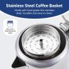 imageElite Gourmet EC008 Classic Stovetop Coffee Percolator Glass Clear Brew Progress Knob CoolTouch Handle Cordless Serve 8Cup Stainless SteelStainless Steel