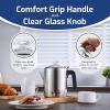 imageElite Gourmet EC008 Classic Stovetop Coffee Percolator Glass Clear Brew Progress Knob CoolTouch Handle Cordless Serve 8Cup Stainless SteelStainless Steel
