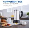 imageElite Gourmet EC922 Electric Coffee Percolator BPA Free Keep Warm Glass Clear Brew Progress Knob CoolTouch Handle Cordless Serve 12Cup Stainless SteelGlass Knob