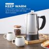 imageElite Gourmet EC922 Electric Coffee Percolator BPA Free Keep Warm Glass Clear Brew Progress Knob CoolTouch Handle Cordless Serve 12Cup Stainless SteelGlass Knob