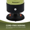 imageElite Gourmet EC922 Electric Coffee Percolator BPA Free Keep Warm Glass Clear Brew Progress Knob CoolTouch Handle Cordless Serve 12Cup Stainless SteelRetro Green