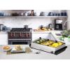 imageElite Gourmet EWM6171 Triple 3 x 25 Qt Trays Buffet Server Food Warmer Temperature Control Clear Slotted Lids Perfect for Parties Entertaining ampamp Holidays 75 Qt Total Stainless Steel75 Quart  3 Trays