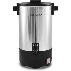 imageElite Gourmet CCM040 Stainless Steel 40 Cup Coffee Urn Removable Filter For Easy Cleanup Two Way Dispenser with CoolTouch Handles Electric Coffee Maker Urn Stainless Steel30 Cup